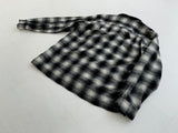 60s Vintage goldenLine Shadow Plaid Wool shirt Black&White M