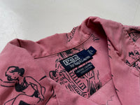 90s Vintage RalphLauren VINTAGE CALDWELL OpenCollar Shirt L SalmonPink