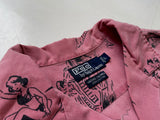 90s Vintage RalphLauren VINTAGE CALDWELL OpenCollar Shirt L SalmonPink