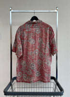 90s Vintage Polo RalphLauren “Flower” Opencollar Shirt L SalmonPink