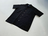 90s Vintage Polo RalphLauren CLAYTON “Square Dot”Shirt M black