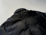 80s Eddie Bauer Leather Puffer Jacket Black