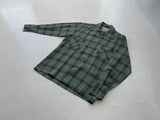 50s Vintage Deadstock Duke of Hollywood Rayon Shadow Plaid Loop shirt S Khaki