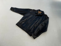 80s Burberry Leather Jacket L Black