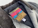 90s SANTAFE TRAIL ShadowPlaid Wool Jacket M Black&White