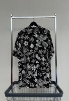90s Vintage Polo RalphLauren “Black Hawaiian”Opencollar Shirt XL
