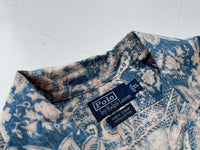 90s Vintage Polo Ralph lauren “Striped Paisley”OpenCollar Shirt XL