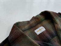 60s Vintage “Andhurst” Shadow Plaid Rayon shirt XL