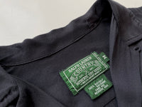 90s Vintage Polo Country 100%Rayon L/S Shirt M Black