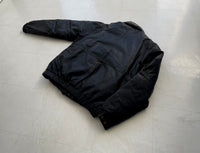 80s Eddie Bauer Leather Puffer Jacket L Black