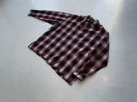 90s RRL Shadow Plaid Rayon Shirt L Rd Bl & Wh