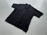 90s Vintage RalphLauren CALDWELL OpenCollar Shirt L Black