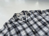 50s Vintage TOWNCRAFT ShadowPlaid Loop Shirt M Black&White