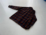 70s Vintage Pendleton ShadowPlaid Board Shirt L Orange&Gray