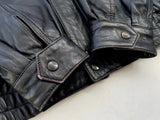 80s Burberrys Leather Jacket Black