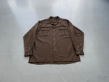 90s Polo RalphLauren Rayon Loop Shirt M LightBrown