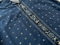 90s Vintage Polo RalphLauren Paisley OpenCollar Shirt L Navy