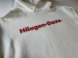 90s Haagen dazs vintage hoodie L white