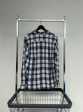 50s Vintage TOWNCRAFT ShadowPlaid Loop Shirt M Black&White