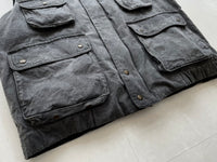 80s EddieBauer Fishing Puffer Vest XL HeatherGray