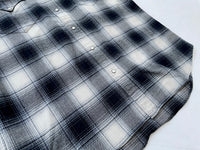 90s Vintage Polo RalphLauren Shadow Plaid Western Shirt M Black&White