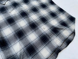 90s Vintage Polo RalphLauren Shadow Plaid Western Shirt M Black&White