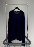 90s Polo RalphLauren Jacquard Knit Sweater XL Navy