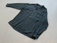 Vintage RalphLauren 50s Style 100%Rayon Shirt L AsphaltGray