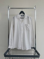90s Polo RalphLauren Silk&Linen L/S Shirt M White
