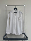 90s Polo RalphLauren Silk&Linen L/S Shirt M White