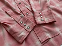 90s Vintage Polo RalphLauren Rayon ShadowPlaid Western Shirt M Pink