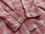 90s Vintage Polo RalphLauren Rayon ShadowPlaid Western Shirt M Pink