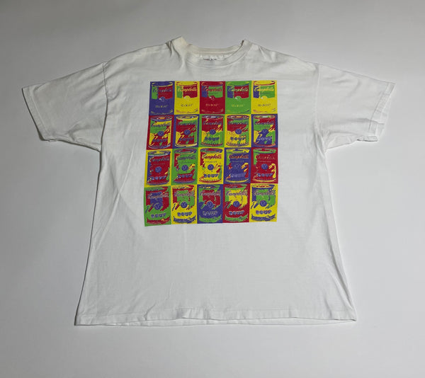 90s vintage Campbell soup Andy Warhol Tshirt XL