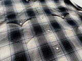90s Vintage RalphLauren ShadowPlaid WesternShirt M Black&White