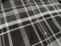 90s Vintage CALDWELL Plaid Black&White Shirt XL