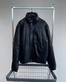 80s Eddie Bauer Leather Puffer Jacket Black