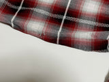 50s vintage BRENT Ombre check Opencollar shirt RedXBlackXWhite XL