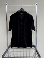 90s Vintage RalphLauren CALDWELL OpenCollar Shirt M Black