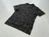 90s Vintage Polo RalphLauren “BlackFlower” PoloShirt L Black