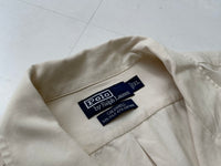 90s Vintage RalphLauren CALDWELL OpenCollar Shirt XL Ivory