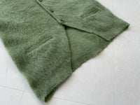 60s Sears Mohair Cardigan L SilverGreen