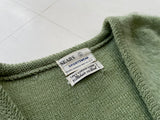 60s Sears Mohair Cardigan L SilverGreen