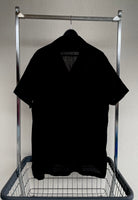 90s Vintage RalphLauren ELLIS 100%Linen OpenCollar Shirt L Black