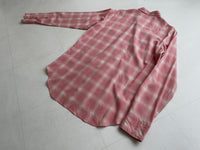 90s Vintage Polo RalphLauren Rayon ShadowPlaid Western Shirt M Pink