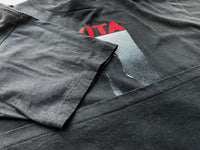 90s Vintage EVITA T-shirt L Black