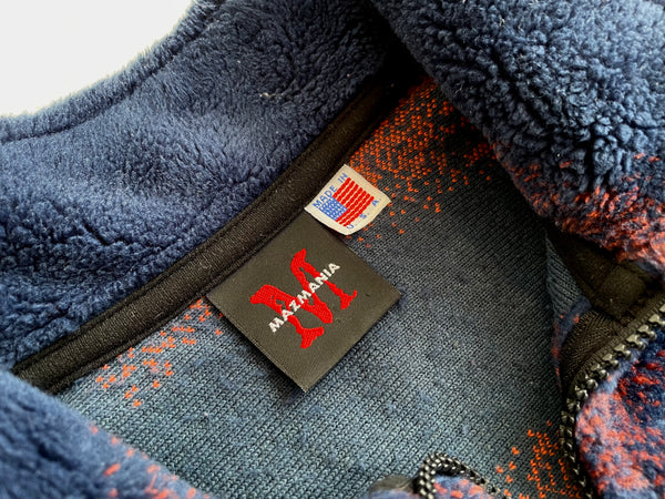 90s MAZMANIA Fleece Jacket Navy – NO BURCANCY 90s MAZMANIA Fleece Jacket Navy – NO BURCANCY
