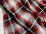 50s vintage BRENT Ombre check Opencollar shirt RedXBlackXWhite XL