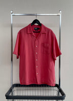 90s Vintage Polo RalphLauren CALDWELL OpenCollar Shirt L SalmonPink
