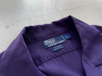 90s Polo RalphLauren STEWARD Rayon Shirt L DeepPurple