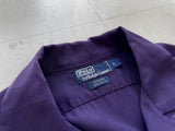 90s Polo RalphLauren STEWARD Rayon Shirt L DeepPurple